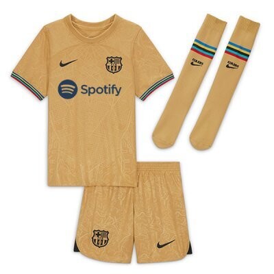Barcelona Away  Kids Full kit 22-23