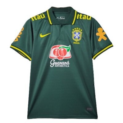 Brazil Green Pre Match Polo Shirt 22-23