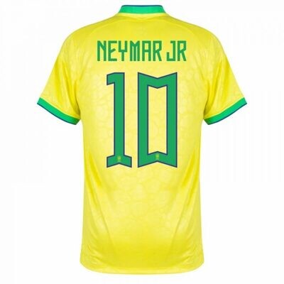 Brazil Home  Neymar Jr. 10 World Cup Jersey 2022