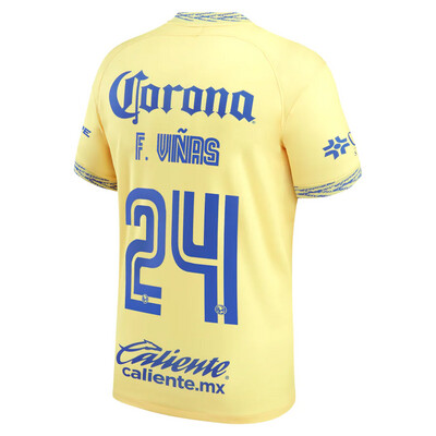 Club America Federico Viñas 24 Yellow Home Jersey 2022-23