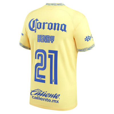 Club America Henry Martin 21 Yellow Home Jersey 2022-23