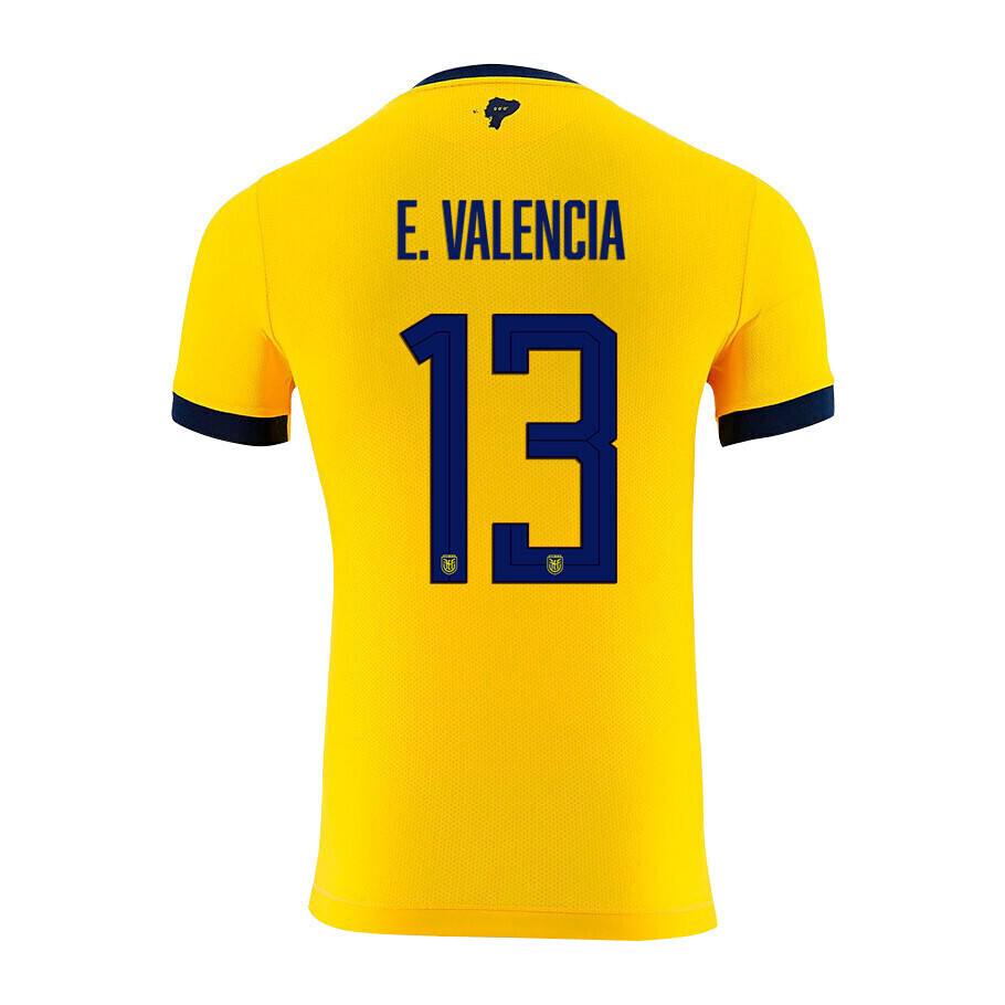 Ecuador Home Enner Valencia #13 World Cup Jersey 2022