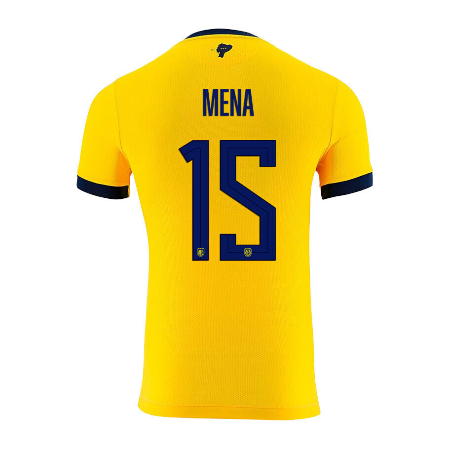 Ecuador Home Ángel Mena #15  World Cup Jersey 2022