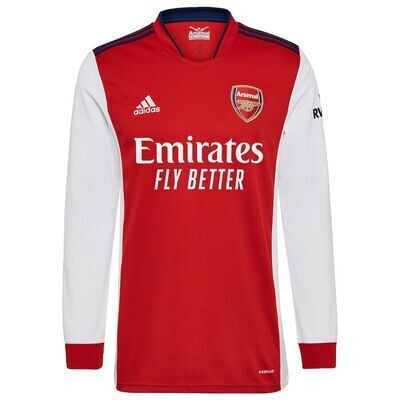 Official Arsenal adidas 2021/22 Home Long Sleeve Jersey - Red/White