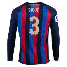Barcelona  Gerard pique  Home  Long Sleeve Jersey Shirt 2022/23