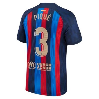 Barcelona Gerard Pique 3 Jersey Shirt 2022/23  with Sponsor Logos