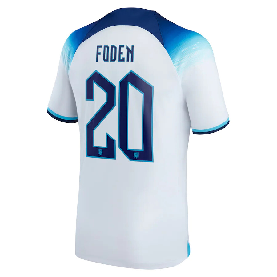 England Home Foden 20 World Cup Jersey 2022