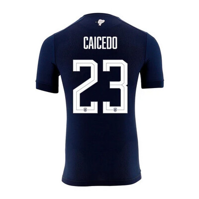 Ecuador Away Moisés Caicedo #23 World Cup Jersey 2022