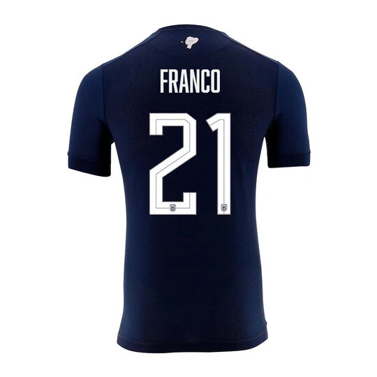 Ecuador Away Alan Franco #21 World Cup Jersey 2022