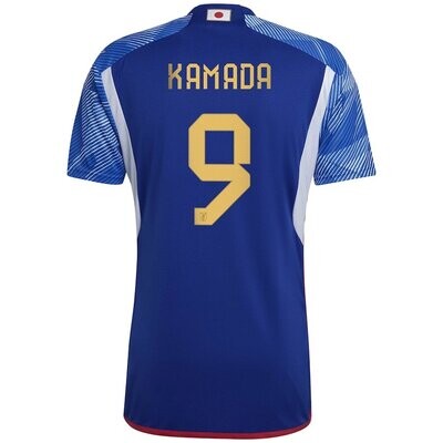 Japan Home  Kamada #9  World Cup Jersey 2022