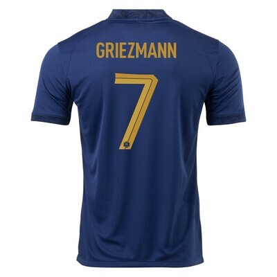 France Home Antoine Griezmann 7 World Cup Jersey 2022