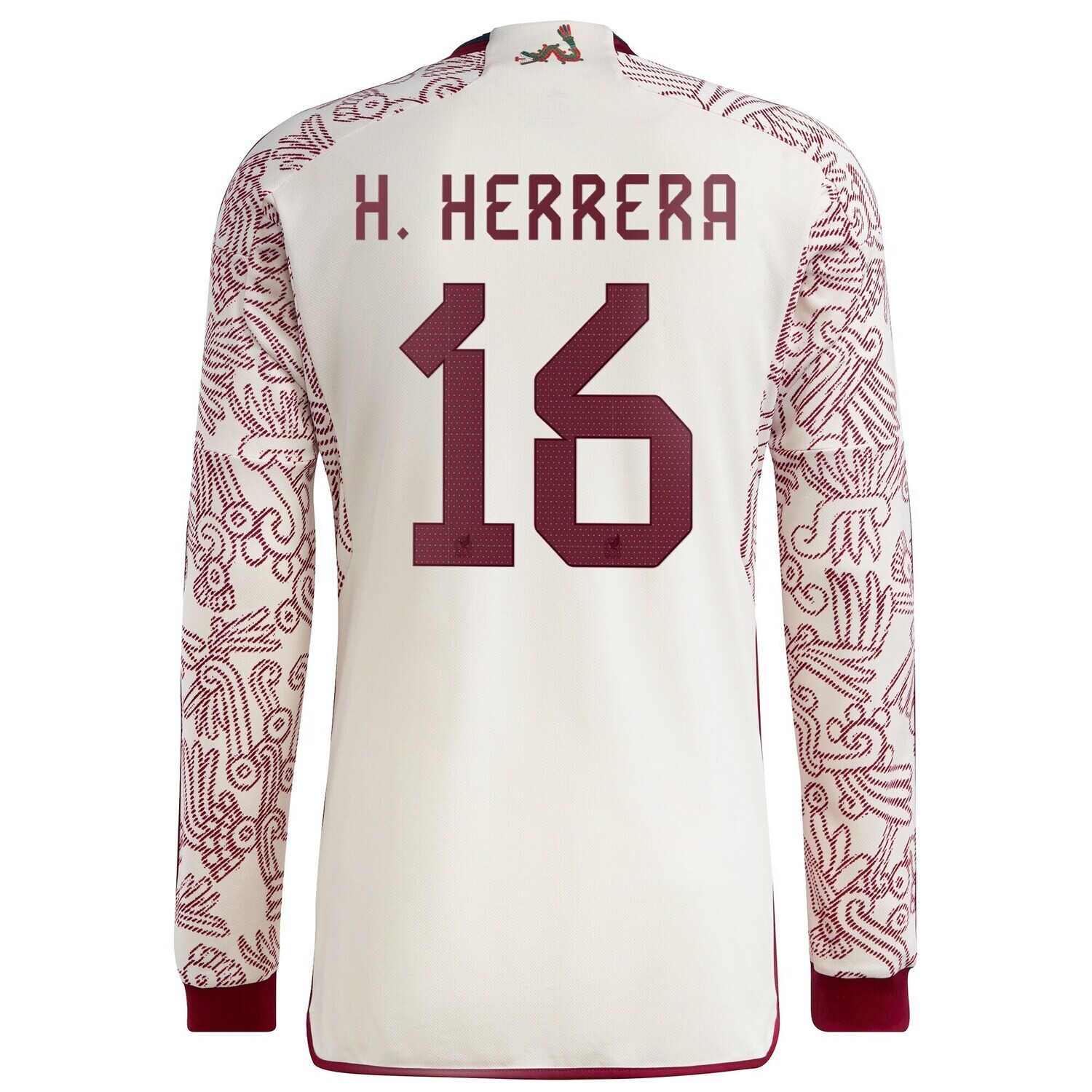 Mexico Away World  Mexico Héctor Herrera 16 World Cup Long Sleeve Jersey 2022