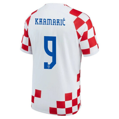 Croatia Home Andrej Kramarić 9 World Cup Jersey 2022