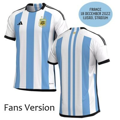 Argentina World Cup Home Jersey Vs France 2022 World Cup Final Match detail (Fan Version)