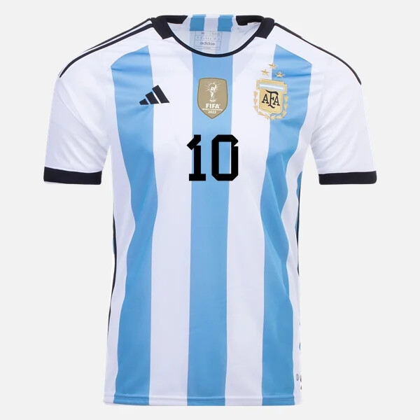 Argentina 3 Star World Cup MESSI 10 Home Jersey 2022