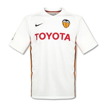 2006-2007 Valencia Home Retro Jersey Shirt