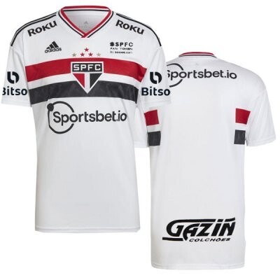 22-23 Sao Paulo Home Soccer Jersey Full Sponsor