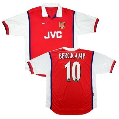 1998-1999 Arsenal Home Retro Jersey Bergkamp #10 Shirt