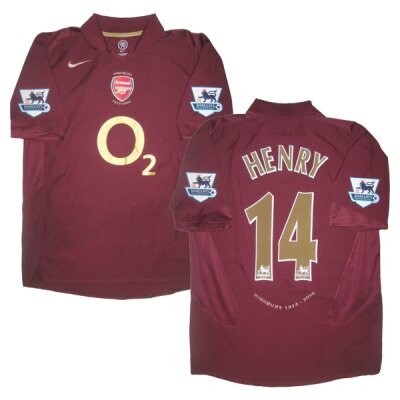 2005-2006 Arsenal Home Retro Jersey HENRY #14 Shirt