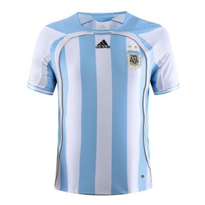 2006 Argentina Home Retro Soccer Jersey Shirt