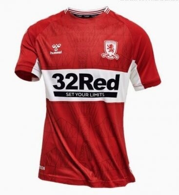 21-22 Middlesborough Home Soccer Jersey