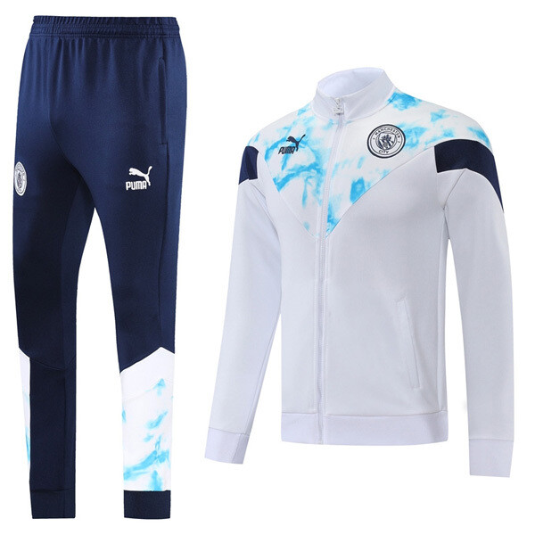 22-23 Manchester City White Full Zip Tracksuit