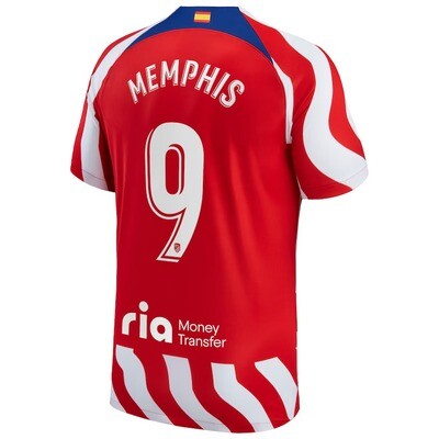 Atletico Madrid Memphis 9 Home Jersey  2022-23