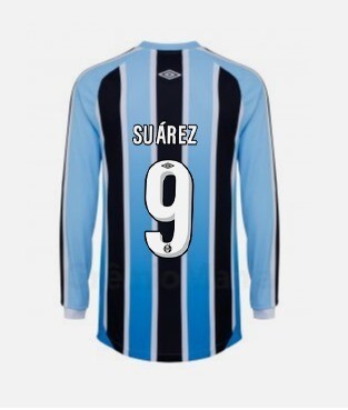 Official Umbro Gremio Suarez 9 Home Long Sleeve Jersey 2022