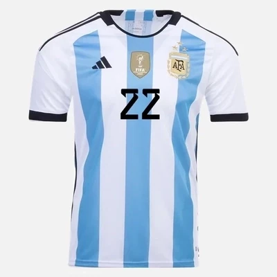 Argentina 3 Star World Cup  Lautaro Martínez 22 Home Jersey 2022/2023