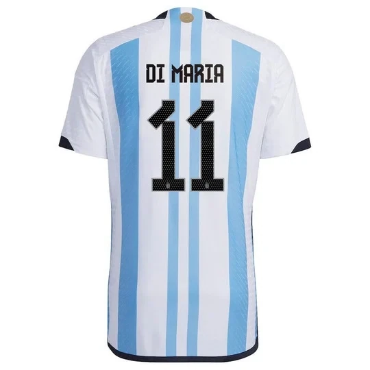 Argentina Three Star Champion Ángel Di María 11 World Cup Home Jersey 2022/2023  (Player Version)