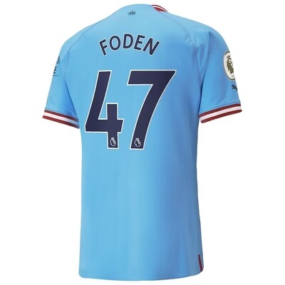 Manchester City Phil Foden 47 Home Jersey 22/23 (Player Version)