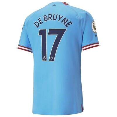 Manchester City Kevin De Bruyne 17  Home Jersey 22/23 (Player Version)