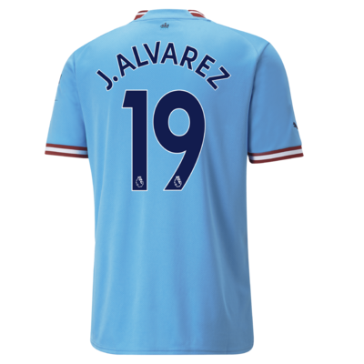 Manchester City Julián Álvarez 19 Home Jersey Shirt 22/23