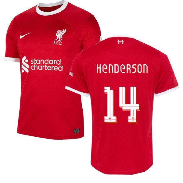 23-24 Liverpool Home Jersey HENDERSON 14 UCL