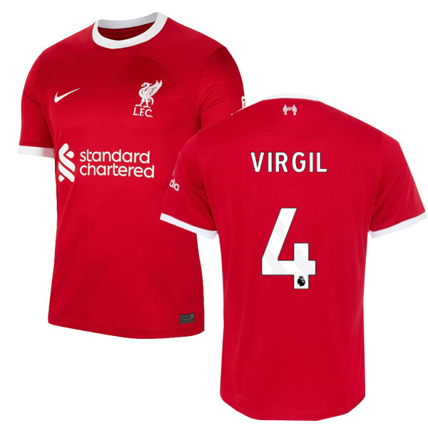 23-24 Liverpool Home Jersey VIRGIL 4 EPL