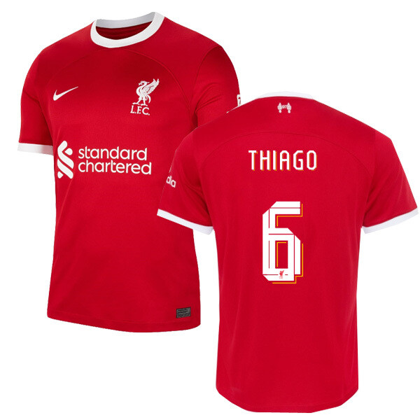 23-24 Liverpool Home Jersey THIAGO 6 UCL