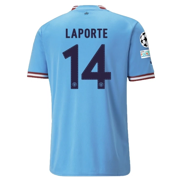 Manchester City Home Aymeric Laporte #14 UCL Final Jersey 2022-2023