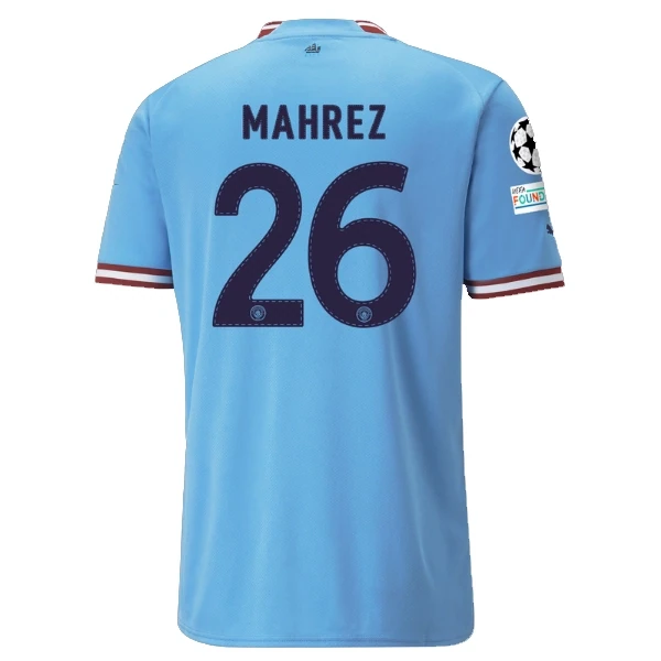 Manchester City Home Riyad Mahrez #26 UCL Final Jersey 2022-2023