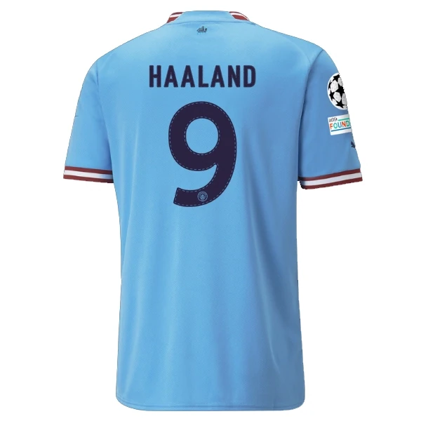 Manchester City Home Erling Haaland #9 UCL Final Jersey 2022-2023