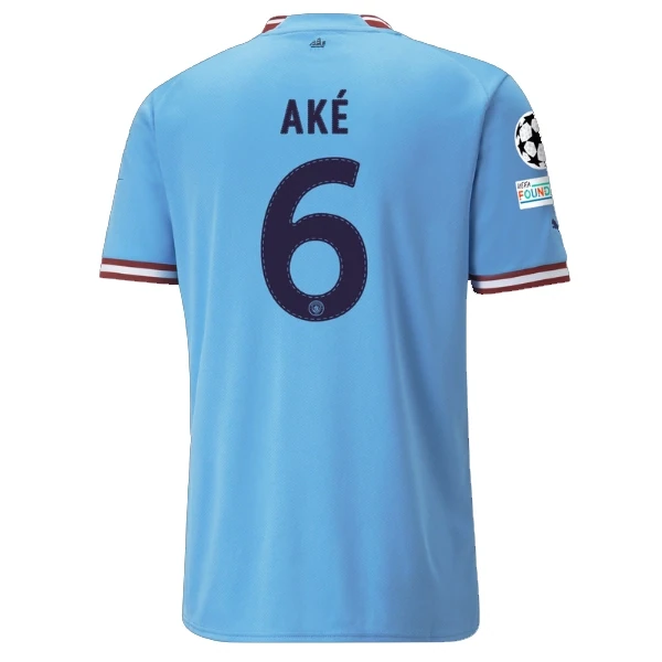 Manchester City Home Nathan Aké #6 UCL Final Jersey 2022-2023