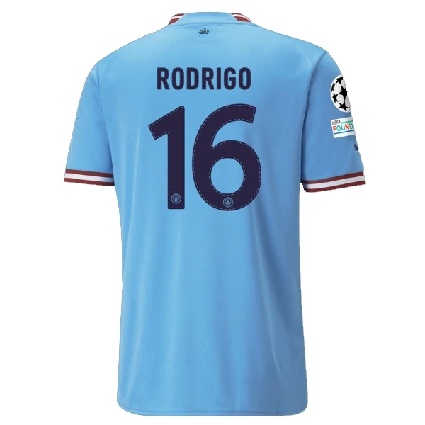Manchester City Home Rodrigo #16 UCL Final Jersey 2022-2023