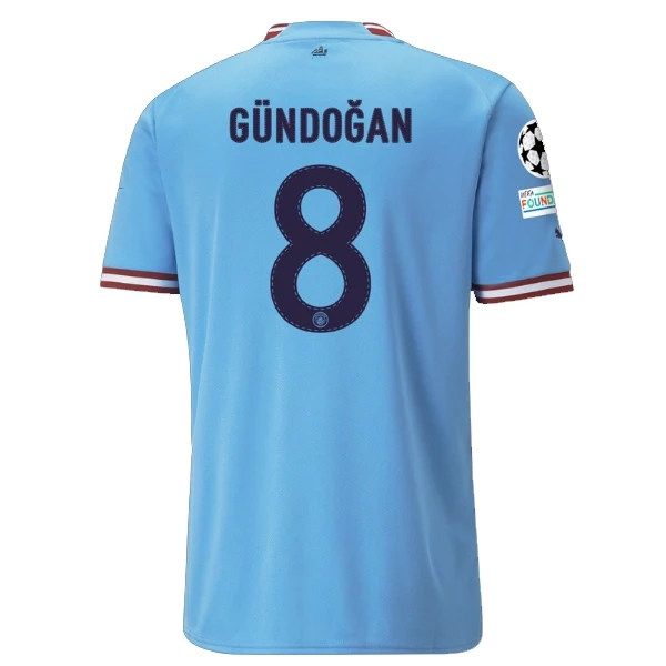 Manchester City Home İlkay Gündoğan #8 UCL Final Jersey 2022-2023