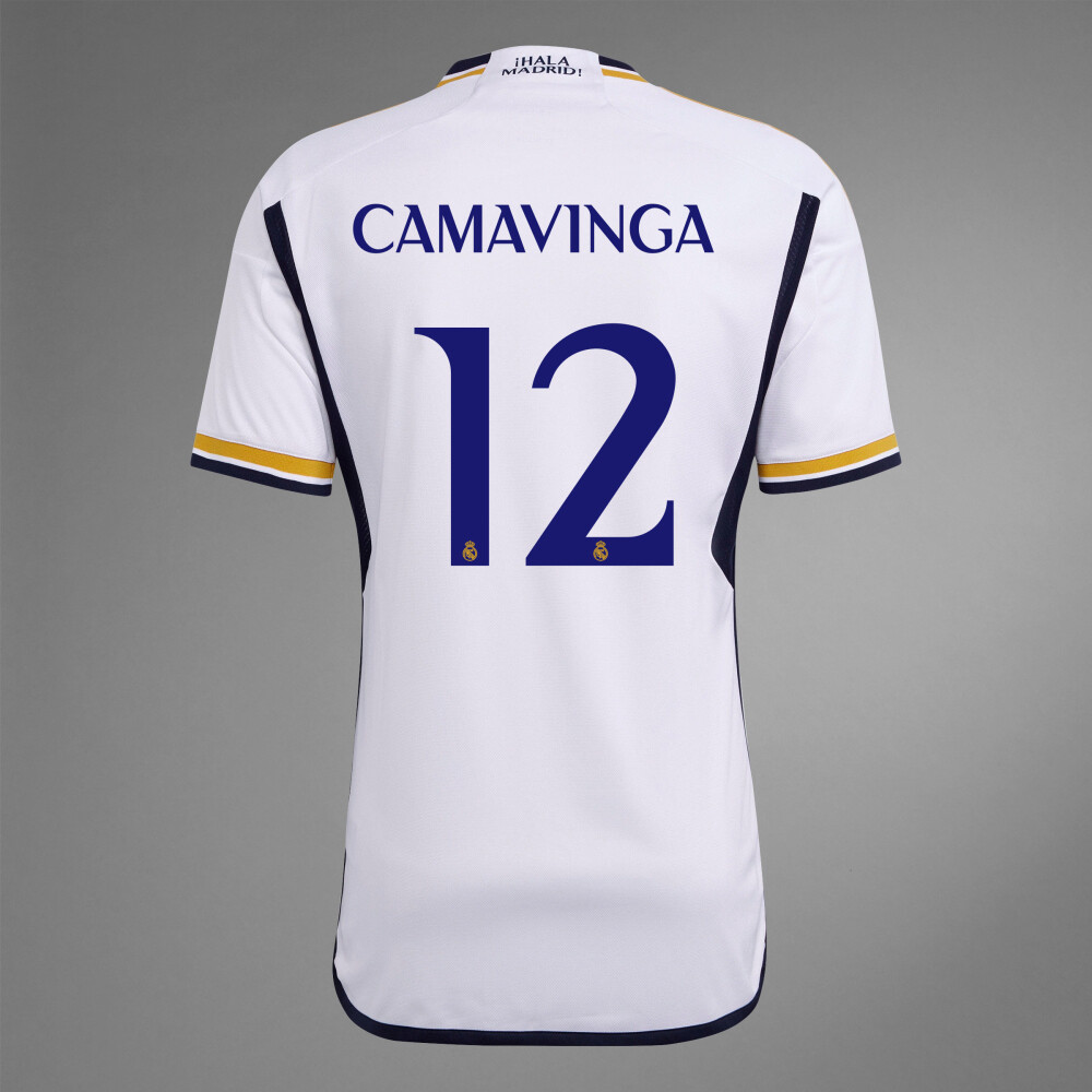 Real Madrid Home Eduardo Camavinga #12 Jersey Kit 2023/2024