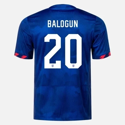 USA (USMNT) Men's Folarin Balogun #20 Away Gold Cup Away 2023 Jersey
