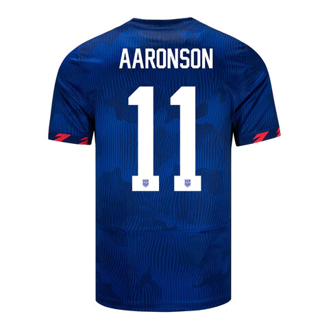 USA (USMNT) Men's Brenden Aaronson #11 Away Gold Cup Away 2023 Jersey