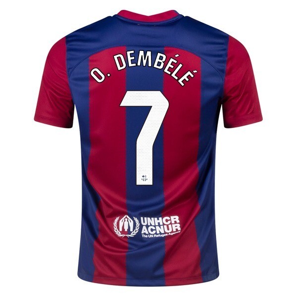 Barcelona  Home Ousmane Dembélé 7 Jersey Shirt 2023-24