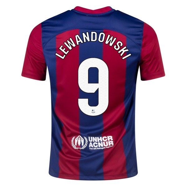 Barcelona Home Lewandowski 9 Jersey Shirt 2023-24