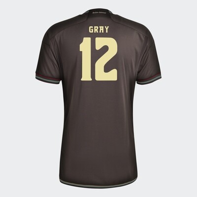 Jamaica Away Demarai Gray 12 Soccer Jersey 2023