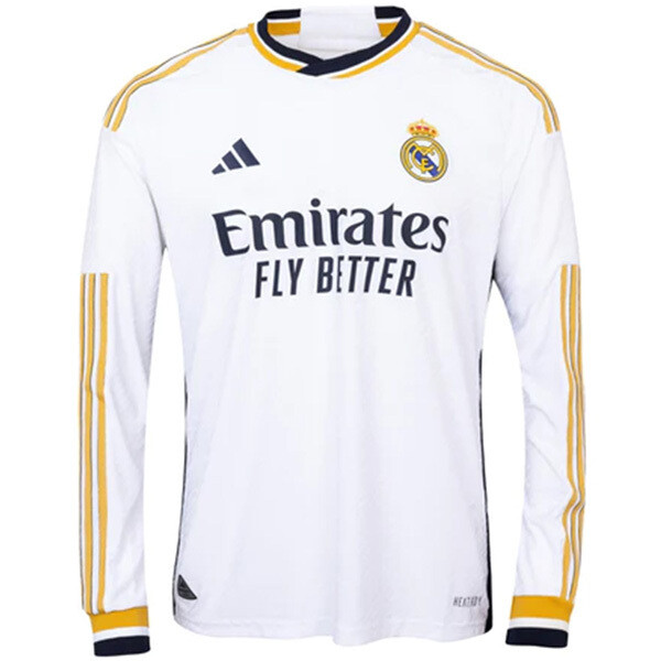 23-24 Real Madrid Home Long Sleeve Jersey (Player Version)