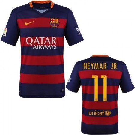 Barcelona Home Neymar Jr. 11 Retro Jersey Shirt 2015/2016